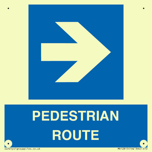 PEDESTRIAN ROUTE - right arrow